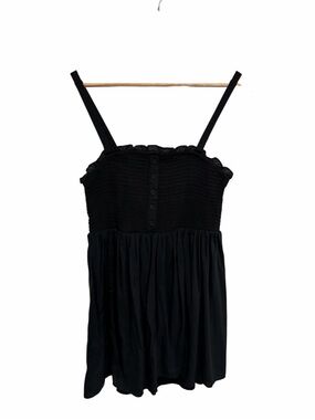 2/$30 Torrid Women’s Black Smocked Button-Front Sleeveless Top Tank